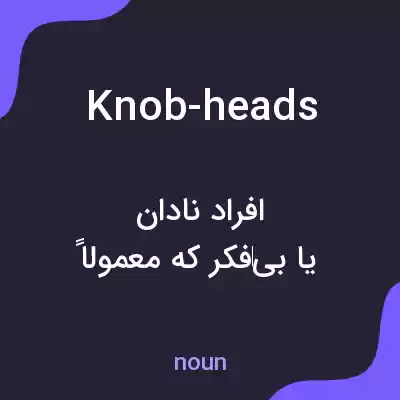معنی knob-heads به فارسی