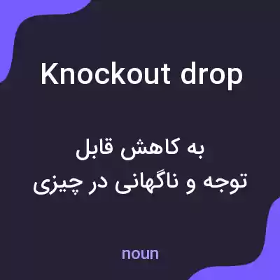 معنی knockout drop به فارسی معنی knockout drop به فارسی