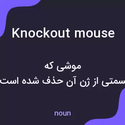 معنی knockout mouse به فارسی معنی knockout mouse به فارسی