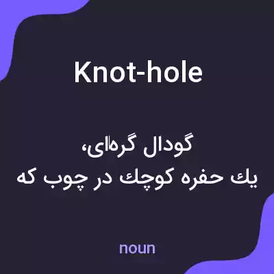 معنی knot-hole به فارسی معنی knot-hole به فارسی