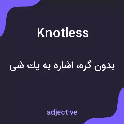 معنی knotless به فارسی معنی knotless به فارسی