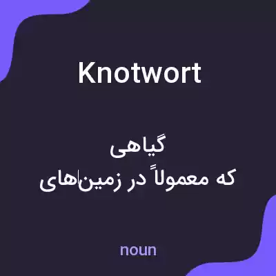 معنی knotwort به فارسی