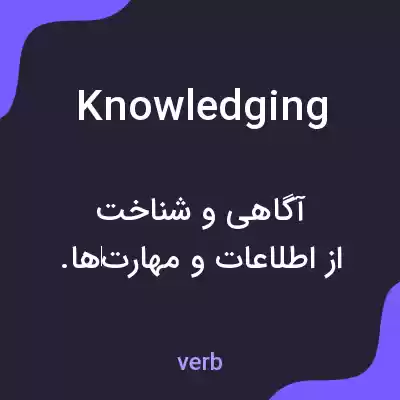 معنی knowledging به فارسی معنی knowledging به فارسی