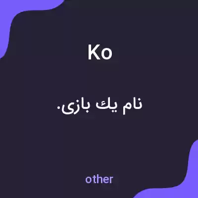معنی ko به فارسی