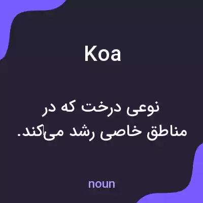 معنی koa به فارسی معنی koa به فارسی