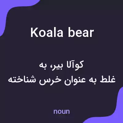 معنی koala bear به فارسی معنی koala bear به فارسی
