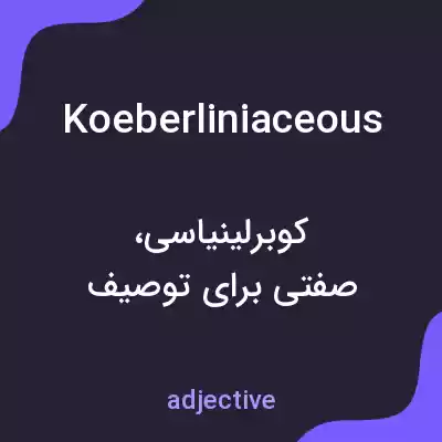 معنی koeberliniaceous به فارسی معنی koeberliniaceous به فارسی
