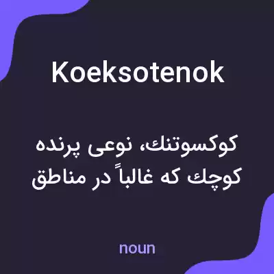 معنی koeksotenok به فارسی معنی koeksotenok به فارسی