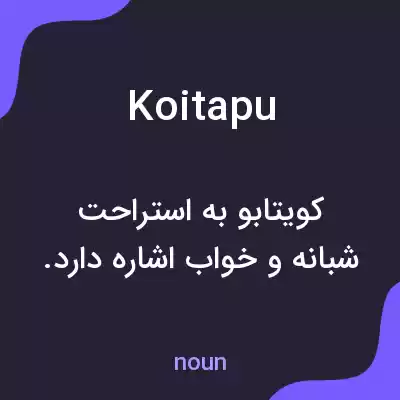 معنی koitapu به فارسی معنی koitapu به فارسی