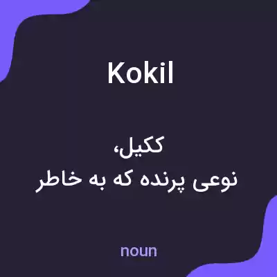 معنی kokil به فارسی معنی kokil به فارسی