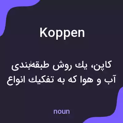 معنی koppen به فارسی معنی koppen به فارسی