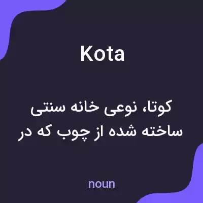 معنی kota به فارسی معنی kota به فارسی