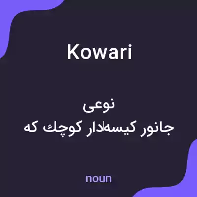 معنی kowari به فارسی معنی kowari به فارسی