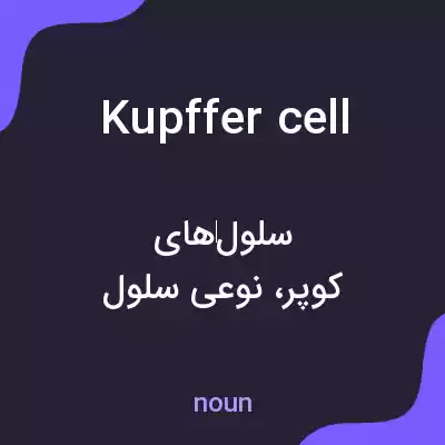 معنی kupffer cell به فارسی معنی kupffer cell به فارسی