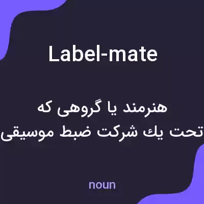 معنی label-mate به فارسی معنی label-mate به فارسی