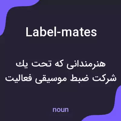 معنی label-mates به فارسی معنی label-mates به فارسی