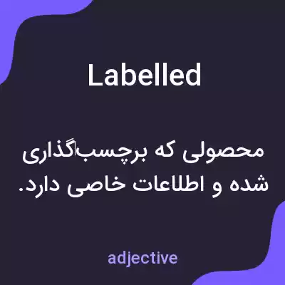 معنی labelled به فارسی