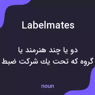 معنی labelmates به فارسی معنی labelmates به فارسی