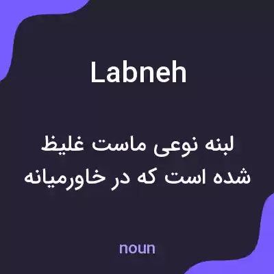 معنی labneh به فارسی معنی labneh به فارسی