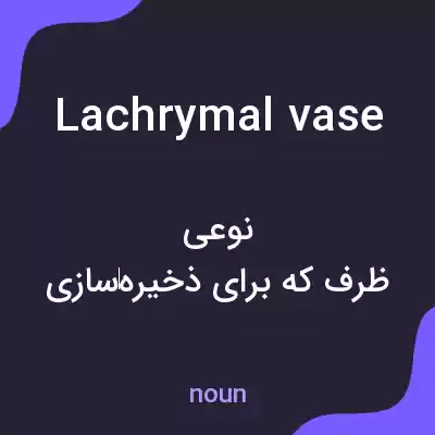 معنی lachrymal vase به فارسی معنی lachrymal vase به فارسی