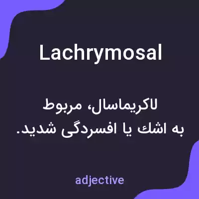 معنی lachrymosal به فارسی معنی lachrymosal به فارسی