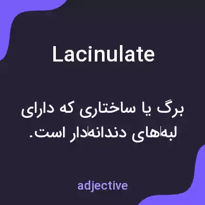 معنی lacinulate به فارسی معنی lacinulate به فارسی