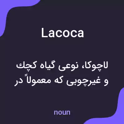 معنی lacoca به فارسی معنی lacoca به فارسی