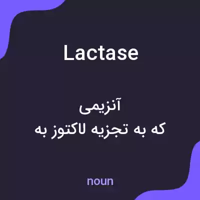 معنی lactase به فارسی معنی lactase به فارسی