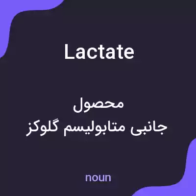 معنی lactate به فارسی معنی lactate به فارسی
