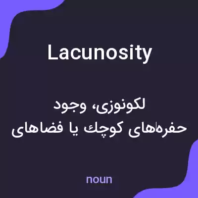 معنی lacunosity به فارسی