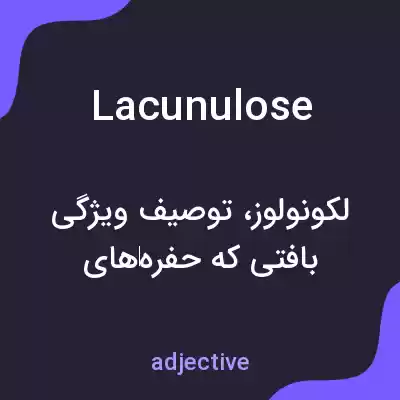 معنی lacunulose به فارسی معنی lacunulose به فارسی