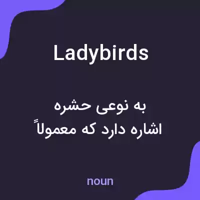 معنی ladybirds به فارسی معنی ladybirds به فارسی