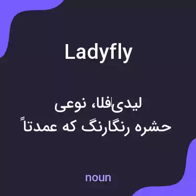 معنی ladyfly به فارسی معنی ladyfly به فارسی