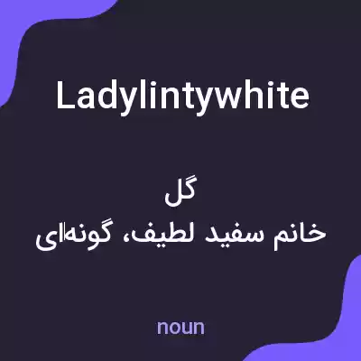 معنی ladylintywhite به فارسی معنی ladylintywhite به فارسی