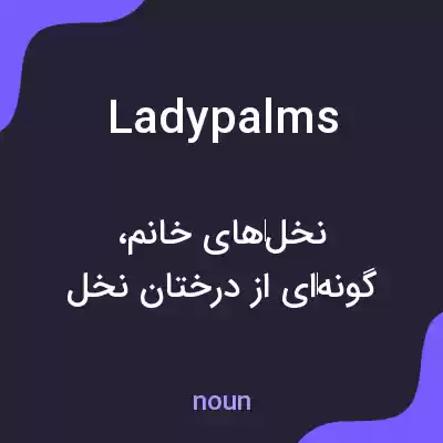 معنی ladypalms به فارسی معنی ladypalms به فارسی