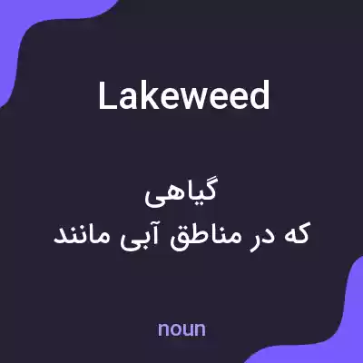 معنی lakeweed به فارسی معنی lakeweed به فارسی
