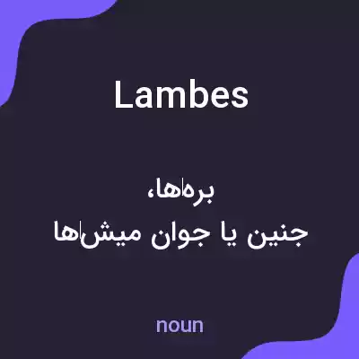 معنی lambes به فارسی معنی lambes به فارسی