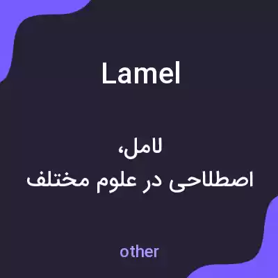معنی lamel به فارسی معنی lamel به فارسی