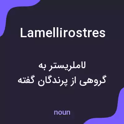 معنی lamellirostres به فارسی معنی lamellirostres به فارسی