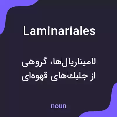 معنی laminariales به فارسی