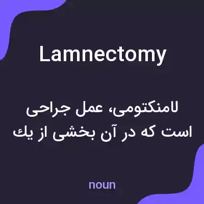معنی lamnectomy به فارسی معنی lamnectomy به فارسی
