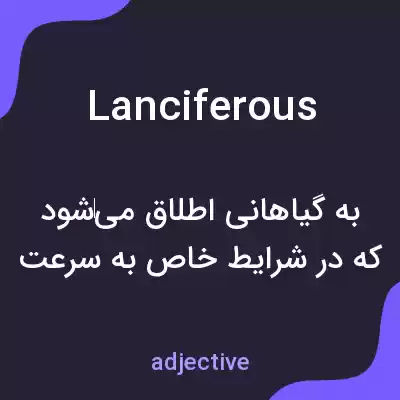 معنی lanciferous به فارسی معنی lanciferous به فارسی