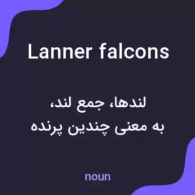 معنی lanner falcons به فارسی معنی lanner falcons به فارسی