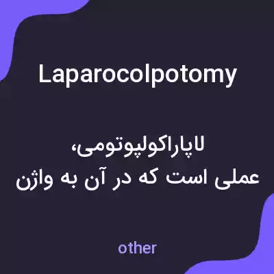 معنی laparocolpotomy به فارسی معنی laparocolpotomy به فارسی