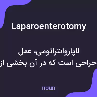 معنی laparoenterotomy به فارسی معنی laparoenterotomy به فارسی