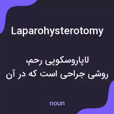 معنی laparohysterotomy به فارسی معنی laparohysterotomy به فارسی
