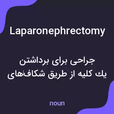 معنی laparonephrectomy به فارسی معنی laparonephrectomy به فارسی