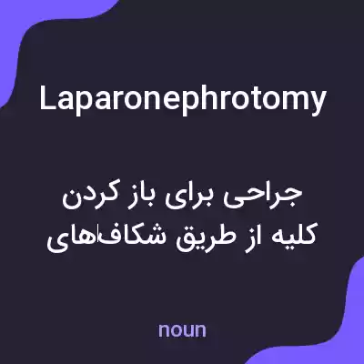 معنی laparonephrotomy به فارسی معنی laparonephrotomy به فارسی