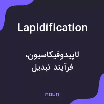معنی lapidification به فارسی معنی lapidification به فارسی