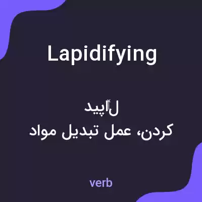 معنی lapidifying به فارسی معنی lapidifying به فارسی